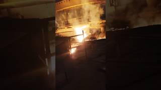 Blast Furnace 🥵 Tapping 🔥 explore metallurgy trending Read Description [upl. by Miehar282]