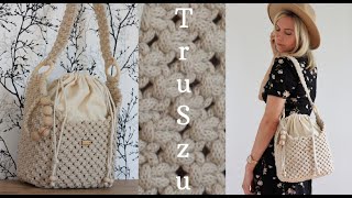 Macrame Bag Easy Tutorial DIYTorebka ze sznurka krok po krokuHow To Make A Macrame Bag  BOHO BAG [upl. by Macario]