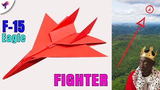 How to Make F15 Jet Fighter Paper Airplane  McDonnell Douglas F15 Eagle [upl. by Lewert821]