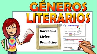 📚GENEROS LITERARIOS Y SUS CARACTERÍSTICAS👉 Narrativo 👉Lírico 👉Dramático 📌Video educativo [upl. by Eisor128]