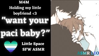 M4M Boyfriend holds their little baby boy  ASMR SFW LittleSpace [upl. by Nnyletak]