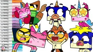 Unikitty Coloring Book Page Compilation Unikitty Puppycorn Hawkodile Dr Fox  SPRiNKLED DONUTS [upl. by Milurd]