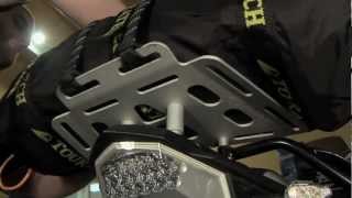 Touratech BMW F800GS Rear Luggage Rack Review [upl. by Ecinerev]