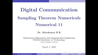 Sampling Theorem Numerical Numerical 11 [upl. by Ardme]