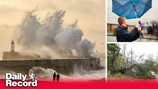 Storm Isha to batter UK as ‘rare’ weather cycle to bring extremely high winds and heavy rain [upl. by Ycak]