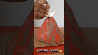 Volcano eruption model easy science project project science facts ytshorts tml [upl. by Dosi]