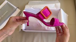 MANOLO BLAHNIK GABLE MULES UNBOXING [upl. by End340]