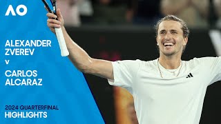 Alexander Zverev v Carlos Alcaraz Highlights  Australian Open 2024 Quarterfinal [upl. by Ahscrop63]