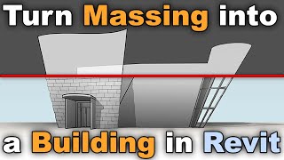 Massing in Revit to Complete Building  Revit Tutorial [upl. by Tedder533]