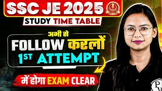 SSC JE 2025  Effective Timetable To Crack SSC JE 2025 in First Attempt🔥 [upl. by Uria513]