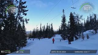 Trysil ski  Longest descent [upl. by Fritzie]