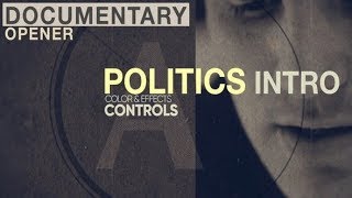 Documentary Opener  Politics News Intro ★ After Effects Template ★ AE Templates [upl. by Enerol]