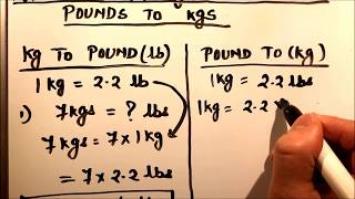 HOW TO CONVERT KILOGRAMS TO POUND Kg TO lb  AND POUNDS TO KILOGRAMlb to kg [upl. by Eednus798]