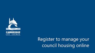 Register to manage your council housing online [upl. by Donald]