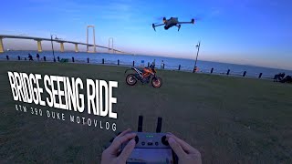 Bridge Seeing Ride  KTM 390 Duke  Raw Sound  ASMR  Remus Exhaust  MotoVlog  DJI 4K60FPS [upl. by Edras]