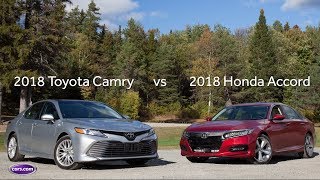 2018 Honda Accord Vs 2018 Toyota Camry Quick Drive Comparison [upl. by Ronoh833]