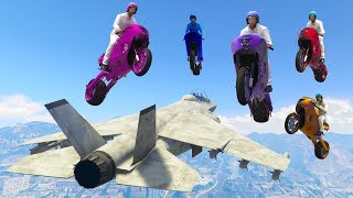 SURVIVE THE DEADLY BIKE ONSLAUGHT GTA 5 Funny Moments [upl. by Syd]