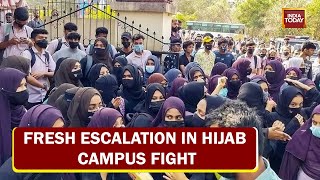 Hijab Showdown Returns To Karnataka Campus Why Is Court Order Not Followed Ask Students [upl. by Nosrettap]