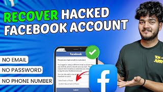 How To Recover Hacked Facebook Without Email and Phone Number  how to get back hacked facebook [upl. by Ttekcirc]