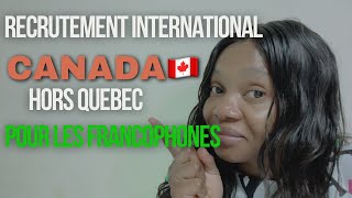 recrutement international au Canada pour Les francophones et personnes bilingues visavoyage canada [upl. by Bornie343]