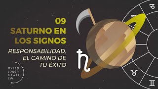 Saturno en los Signos 09  ASTROLOGÍA GRÁFICA Responsabilidad el camino de tu éxito [upl. by Kosak812]