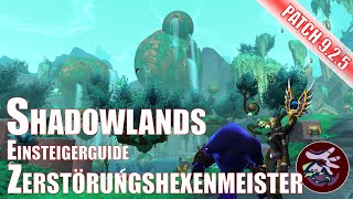 Zerstörung Hexenmeister Einsteigerguide Shadowlands World of Warcraft Patch 925 [upl. by Ylicec]