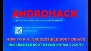 inaccessible boot device hatası çözümü windows 10 [upl. by Sihun]