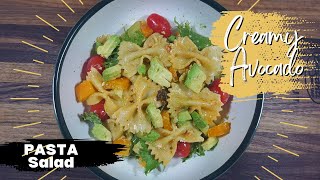 Creamy Avocado Pasta Salad  How to make simple and delicious vegetarian salad [upl. by Hershell]