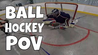 First Game of Arena Hockey  Ball Hockey Highlights  Ball Hockey GoPro First Person POV [upl. by Bena]