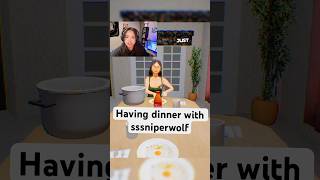 Having Dinner with sssniperwolf shorts [upl. by Nostets]