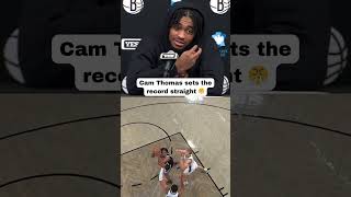 Cam Thomas sets the record straight on his PASS to Nic Claxton 😅 shorts [upl. by Lertram]