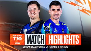 2024 Abu Dhabi T10 I Match 19 Highlights UP Nawabs vs Deccan Gladiators  Season 8 [upl. by Cedar]