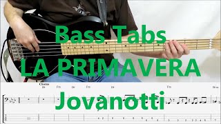 Jovanotti  La Primavera BASS COVER TABS [upl. by Enneiviv430]