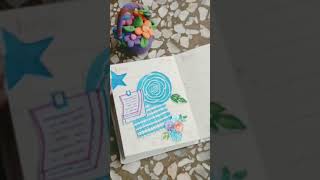 How To Decor Beautiful Diary Page Short [upl. by Aivul920]