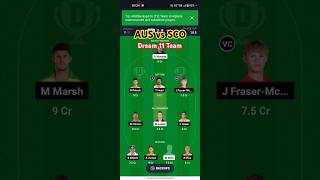 Australia vs Scotland dream 11SCO vs AUS dream 11 Team T20 🏏 International Series 2024 [upl. by Daphene]