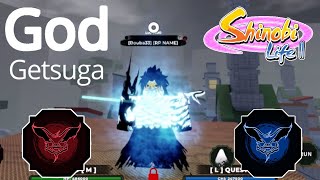 I made a “double Getsuga bloodline” move set in Shindo life [upl. by Lesak]