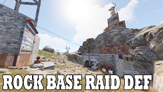 THEY TRIED TO RAID OUR ROCK BASE AND FAILED  RUST [upl. by Suirtemid785]