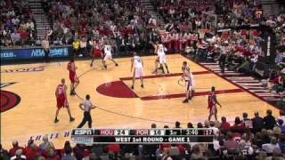 Yao Ming 24 Points vs Blazers Game 1 Playoffs HD 18409 [upl. by Devitt]