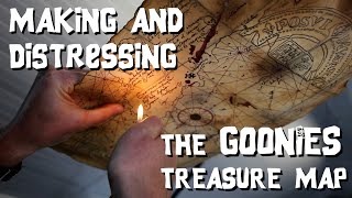 Making amp Distressing a GOONIES Treasure Map Prop Replica by Magnoli Props [upl. by O'Grady]