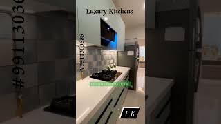 Lacquered Glass Kitchen by Luxury Kitchens 9911303686 [upl. by Ymeraj79]