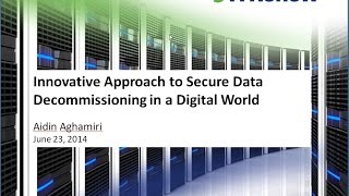 Secure Data DecommissioningGartner 2014 SEC Summit [upl. by Adlihtam]