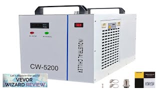 VEVOR Industrial Water Chiller CW5200DG 85L 1400W 093HP Water Cooler Cools 5200 Review [upl. by Nnylyahs]