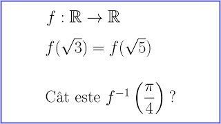 Se dă funcția  Să se calculeze f la minus 1 din [upl. by Trauts]