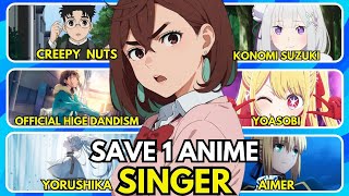 SAVE ONE ANIME OPENING🔥SingersampBands Edition  Which Anime Opening do you prefer [upl. by Adnohs]