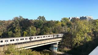 Westbound TTC Bombardier T1 Crossing Humber River amp Pulling Into Old Mill Station [upl. by Hesoj231]