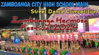 ZAMBOANGA CITY HIGH SCHOOL MAIN STREET DANCE COMPETITION  Zamboanga Hermosa Festival 2024 [upl. by Gabel789]