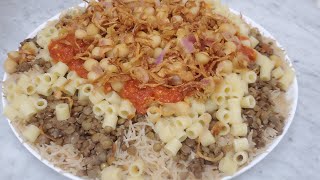 KoshariPerfect koshari recipe for Ramadan best Egyptian pasta rice step by step recipe [upl. by Irollam]