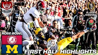 Rose Bowl HALFTIME HIGHLIGHTS Alabama Crimson Tide vs Michigan Wolverines  ESPN College Football [upl. by Mayer]