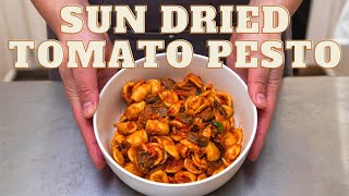 SUN DRIED TOMATO PESTO RECIPE  Sun Dried Tomato Pesto Pasta [upl. by Leal741]