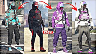 4 Easy ASF GTA 5 Online RNGTryhard Outfits Using Clothing Glitches HOODIES Not Modded Outfits [upl. by Heinrich707]